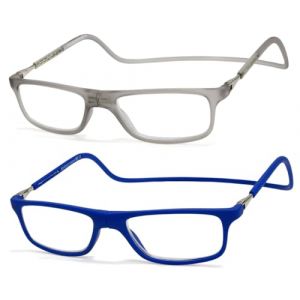 NEW VISION Lunettes 2 pack, Lunettes Loupe, Lunettes De Lecture Magnétique, Longueur RéGlable Lunette De Lecture Homme Femme, NV2904 (C9+C7, 3.5, x) (New Vision Milano, neuf)