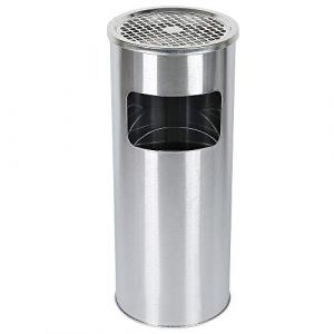 Dejaoo Poubelle en acier inoxydable 30 L, Bacs à ordures de cuisine,Poubelle Cendrier sur Pied Extérieur avec Poubelle Seau Intérieur 30L Disponible pour Hôtel Jardin Extérieur Supermarché (Hechheu, neuf)