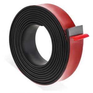 Bande de Caoutchouc Adhesif,25 mm* 2 mm* 4 m Bande Caoutchouc Solide,Tapis Caoutchouc N&eacute;opr&egrave;ne,Pour Joints, Protection Des Rev&ecirc;tements de Sol, Protection Contre Les Vibrations (fuleitong, neuf)