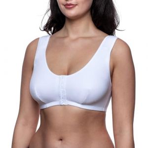 frugue Soutien-Gorge pour proth&egrave;se Mammaire en Coton avec Fermeture Devant Blanc FR 105C (frugue, neuf)