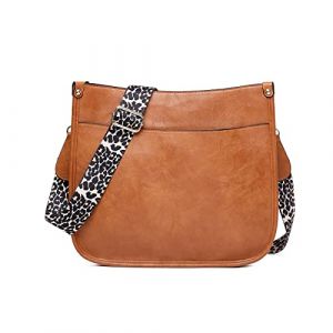 NICOLE & DORIS Sac Bandoulière Femme Sacs à Main Portés épaule en Cuir PU Sac Besace Multi Poches Shopping Bag Sac Crossbody Messenger Grande Sac Cartable en Léopard Marron (LOTSLOT OÜ, neuf)