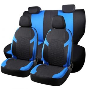 Chifeng Housses de si&egrave;ges de voiture universelles pour Ford Edge Fiesta Focus Ka+ Plus Kuga Mondeo Puma &ndash; Ensemble complet de protection pour voiture en polyester de haute qualit&eacute; (Bleu) (Jun-Mu, neuf)