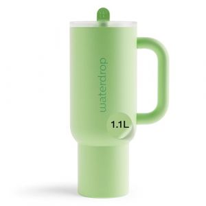 waterdrop® Gourde Isotherme avec Paille 1.1 litre - Froid Pendant 12 Heures, Mug Isotherme, Tasse Isotherme avec Poignée, Bouteille d'eau en Acier Inoxydable, Thermos Café (Waterdrop Microdrink GmbH, neuf)
