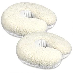 Mixweer Lot de 2 housses de berceau en polaire de 37,1 x 33 cm pour table de massage - Couvre-tête en polaire pour appuie-tête de table de massage - Coussin en polaire pour coussin de table de massage (NOKTA TICARET, neuf)