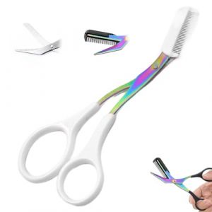 Ciseaux Sourcils Femme Brosse Sourcil 2025 Nouveau 2 - En - 1 Peigne Taille Des Sourcils Pour Cils Et Sourcils Outil de Beauté pour Femmes Hommes (1) (jingteng464, neuf)