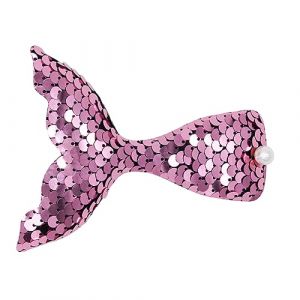 Lot de 8 barrettes à cheveux en forme de sirène scintillantes - Jolies épingles à cheveux à paillettes - Accessoires pour femmes et filles - Adolescentes - Bébé - Rose (Anevous, neuf)