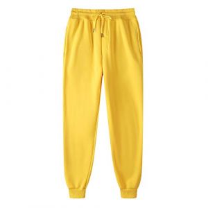 Pantalon de Jogging Femme Sweatpants Taille &Eacute;lastiqu&eacute; avec Poches Pantalons de Surv&ecirc;tement Mode Sport Uni Sarouel Jogging Pantalon Workout Training Chaud Pants Automne Hiver 2025 Jaune XXL (V&ecirc;tements Mode pour 2025, neuf)