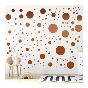 StickerDeen Lot de 500 autocollants muraux en vinyle amovibles pour chambre d'enfant, salon, salle de classe, salle de jeux (cuivre métallisé) (TYGA Store, neuf)
