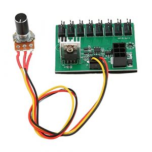 Moyeu de Ventilateur PWM, DC 12V 8 Voies PWM PC Fan Controller Hub avec C&acirc;ble de 300 Mm pour Ventilateur PC 2 Broches 3 Broches 4 Broches, pour Ventilateurs de Bo&icirc;tier (Bewinner151, neuf)