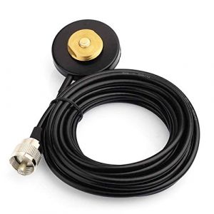 TengKo NMO Mount Base magn&eacute;tique C&acirc;ble d'antenne 16 Pieds Toit ou Coffre pour radios Mobiles Connecteur PL259 pour Yaesu Kenwood Vertex Icom Mobile Radios (Noir) (TengKo-UK, neuf)