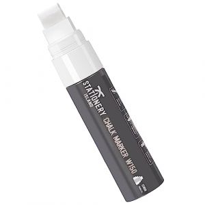 STATIONERY ISLAND Stylo Craie Pour Tableau Noir Effacable, Marqueur Craie Effacable, Feutre Craie pour le Verre Fenêtre, Blanc 15MM Lot de 1 (Stationery Island, neuf)