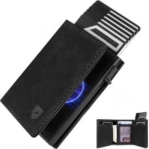 DODENSHA MagSnap Porte-Monnaie Homme I Porte Carte Slim Wallet avec compartimer pour la Monnaie I Porte Carte de cr&eacute;dit pour 10+ Cartes I Fermeture magn&eacute;tique Porte-Monnaie DDSEU-KH008 (DODENSHA, neuf)