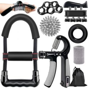 Homkuo Hand Grip Musculation Avant Bras 6 Pi&egrave;ces, Poignet Musculation, Renforcement de la Main, Exerciseur de Doigts, pour la Force de Pr&eacute;hension, Soulagement de l'anxi&eacute;t&eacute; (Yusml Direct, neuf)
