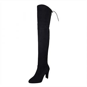 G&eacute;n&eacute;rique Femme Botte au-dessus du genou Noir 41 EU Bottes Cuissardes Femme Sexy Hiver Bottes Talons Aiguilles Sexy Over Knee Boots (V&ecirc;tements Mode pour 2025, neuf)
