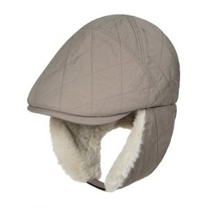 CLAPE Casquette Femme avec Cache Oreille Casquette Gavroche d'hiver Chapka Chapeau Plate Hiver Chaude Casquettes Souples Ski Grey PL25F02 (CLape, neuf)