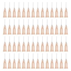 QUARKZMAN Aiguille industrielle à bout rond 26G 1/2 pouce de longueur avec connecteur à vis de verrouillage Luer,Aiguille de distribution pour pistolet à colle liquide,100 pièces(café clair) (QUARKZMAN, neuf)