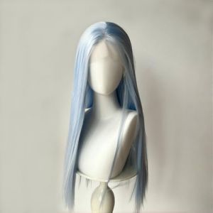 Perruques Lace Front Wig transparentes HD 30 pouces, 13x4, perruques lisses bleu glace, perruque d'aspect naturel for femmes, usage quotidien, Cosplay (LEDUODUO, neuf)