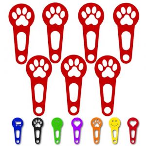 OnAir&reg; jetons de chariot de courses, dispositif de d&eacute;verrouillage de chariot de courses pour un retrait imm&eacute;diat ; Porte-cl&eacute;s en forme de jeton de caddie (Patte, Rouge, 7 pi&egrave;ces) (Pixkom GmbH, neuf)