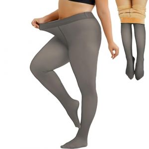 Merlvida Collant Polaire Femme Effet Transparent S-3XL - Collant Thermique Épais, Legging Chaud Femme Hiver - Collants à Taille Haute et Doublés Grande Taille (Merlvida Direct, neuf)
