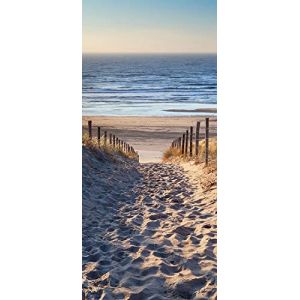 VIRANDA Stickers Porte 3D Auto-adh&eacute;sif Porte Autocollants - Sable Route - PVC Autocollants de D&eacute;coration pour Porte 88 x 200 cm (vanko, neuf)