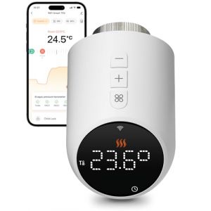 Beok T&ecirc;te Thermostatique Connect&eacute;e et Intelligente,Vanne Thermostatique Radiateur WiFi,Programmable Thermostat Radiateur Compatible avec Tuya/Smart Life APP,Alexa/Google Home (Beok, neuf)