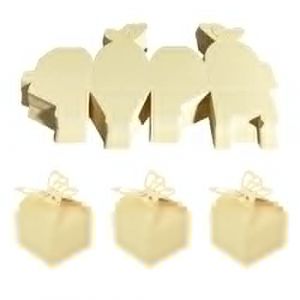 Boite Dragee Papillon pour Decoration Bapteme Fille, 50 Pi&egrave;ces Boite de Drag&eacute;es Communion, Contenant Drag&eacute;es Mariage, Bo&icirc;te &agrave; Drag&eacute;es Cadeaux pour Mariage Bapteme Anniversaire No&euml;l F&ecirc;te (Beige) (Wuuooei Direct, neuf)