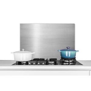 Credence Fond métallique Fond de hotte 70x50 cm Credence aluminium Plaque inox de cuisine (WallCircle, neuf)