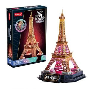 Puzzle 3D - Tour Eiffel LED | Maquette A Construire | Puzzles 3D Adulte Et Puzzle 3D Enfant 8 Ans | Maquette Jouet Enfants | 51 Pièces (Toytown Europe, neuf)