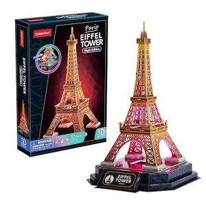 Puzzle 3D - Tour Eiffel LED | Maquette A Construire | Puzzle 3D Adulte Et Puzzle 3D Enfant | Puzzle Enfant 8 Ans | Maquette Jouet Enfant | 51 Pièces (Toytown Europe, neuf)