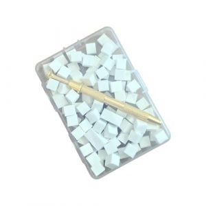Lot de 100 éponges pour nail art avec stylo à saisir - Mélange de vernis gel doux pour salon et maison - Blanc/coloré (ZHIsxin, neuf)