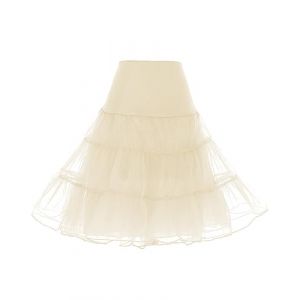 DRESSTELLS Jupon ann&eacute;es 50 Vintage en Tulle Rockabilly Petticoat Longueur 66cm/26,Champagne XL (Dresstells, neuf)