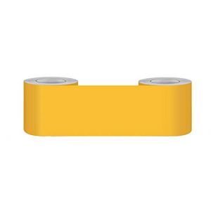 Bordure de papier peint Frise Murale Adhesive Bordure Papier Peint Frise Autocollante pour Cuisine Salle de Bains Chambre Décoration Murale Jaune mat 5cm X 500cm (Guest Ruyunlai, neuf)