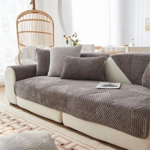 FASCINATDECO Housse Canapé 1/2/3/4 Places, Housse de Coussin de Canapé, Housse Canapé d'angle, Universelle Protege Canape, Protection Canapé, Couvre Canapé Antidérapante (Gris Foncé,110x240cm) (FASCINATDECO, neuf)