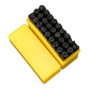 Eruceky 5 mm Lettres et Chiffres à Frapper, Alphabet Timbres en Acier Lettre poinçon, 5mm Poinçon Lettre Metal, Alphabet A-Z, pour Timbre Métal Bois Cuir DIY (Forlush, neuf)