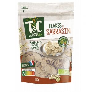 TERRES ET CEREALES Corn Flakes Sarrasin Bio 200g | Croustillant et nutritif pour une alimentation saine | Idéal pour le petit-déjeuner ou en-cas | Qualité biologique garantie | 200g - Lot De 4 (La Famille à Table! - LFàT!, neuf)