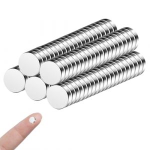 100 Pcs | 6x2mm Aimants Ronds Extrêmement Puissants, Petits Aimant Frigo Néodyme Puissants, Magnets Mini Aimants,pour Réfrigérateur, Images,Bricolage, Carte, Tableau Blanc, Calendrier (Yin Yu Shang Mao, neuf)