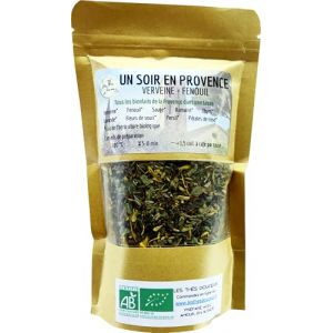 Tisane Provence Fenouil Verveine bio vrac en sachet 50G - Aux herbes de Provence pour se d&eacute;tendre et se relaxer - Aux vertus calmantes qui appellent Morph&eacute;e. Sauge, Thym, Lavande et Romarin (EST&Eacute;NAT, neuf)