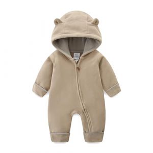 KIDDLETOWN B&eacute;b&eacute; Combinaisons polaire Barboteuses, Combinaison Une Pi&egrave;ce avec Capuche Gar&ccedil;on et Fille, combinaison de neige manteau d'Automne Hiver polaire, Nouveau-n&eacute; dessin anim&eacute; barboteuse 0-18 Mois (KIDDLETOWN, neuf)