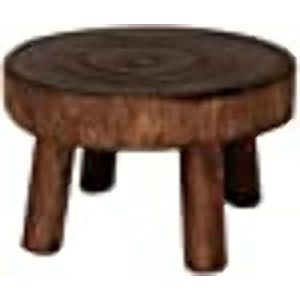 Tabouret De Pot De Fleur, Tabouret Rond En Bois, Support De Plante D'intérieur, Massif Support De Pot De Fleur Pour Pots De Fleurs Et Plantes Succulentes Pour Intérieur Extérieur, Décoration Rustique (FYBlossom, neuf)