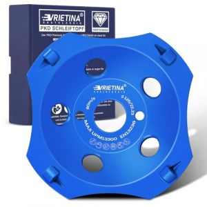 PKD Disque abrasif diamanté 125 x 22,23 mm, disque abrasif Turbo béton, 4 segments, disque de ponçage pour meuleuse d'angle, pour granit, pierre naturelle, pierre, maçonnerie, colle à carrelage, chape (DEYISHANG COMPANY LIMITED., neuf)