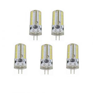 WELSUN GY6.35 Ampoule LED 4 Watts 12V 24V G6.35 / GY6.35 Ampoules de Rechange à halogène de 40 W à culot bimoleur .Non-Dimmable, AC12V, DC12-24V, Pack de 5 (Couleur : Blanc Chaud) (Welsun Electronic, neuf)