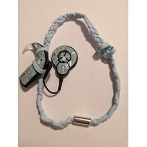 Bandeau tresse pour implant cochleaire et prothese auditive serre tete anti perte (Bleu ciel, Taille unique extensible) (SOFIZZE, neuf)