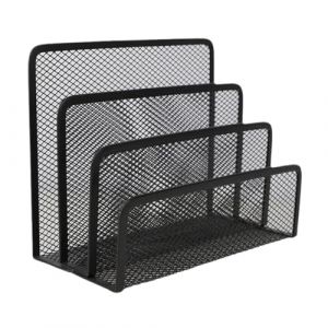 Trieur de lettres en maille – Porte-lettres en treillis métallique noir | Trieur de courrier | Support de poteaux | Organisateur d’enveloppes | Trieur de fichiers vertical | Organisateur de lettres de (lanyuwm, neuf)