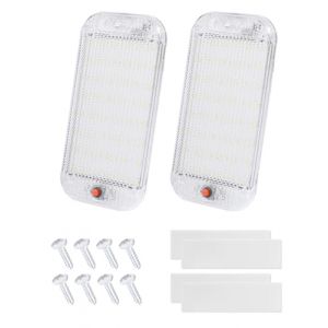 Flaconi LED Voiture Interieur,Barre LED 12v,Bande LED Voiture,LED pour Voiture,Bande LED Voiture Interieur,10W 48 LED Plafonnier Voiture,Bande LED 12V Voiture,Convient pour Voiture (2pcs) (shenhua auto, neuf)