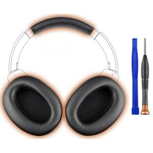 SOULWIT Mousse Coussin Coussinets + Bandeau Headband, Kit de Remplacement pour Sony WH-1000XM2 (WH1000XM2) & MDR-1000X (MDR1000X) Casques,Coussinets de Rechange pour Serre-t&ecirc;te et Coussinets d'oreille (SoloWIT Store, neuf)