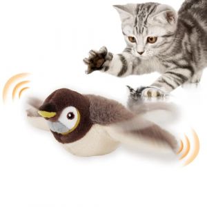 G&eacute;n&eacute;rique Jouet Oiseau pour Chat | Oiseau Volant pour Chat | Jouet Chat Oiseau Qui Bouge | Jouet pour Chat Interactif | Jouet pour Chat Oiseau Gazouillant Ailes Battantes (garray, neuf)