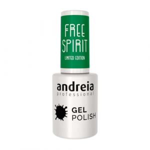 Andreia Vernis Gel Semi-Permanent Free Spirit pour Lampe UV/LED - Vernis à Ongles Couleur Intense Tenue 4 Semaines - Couleur SP5 Vert - 10,5 ml (Giser - Beauty Professionals, neuf)