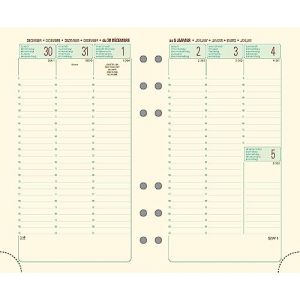 Exacompta 18572E Recharge pour Organiseur Exatime 17 Etroit Semainier - Format 17 x 9.8 cm -Janvier 2025 à Décembre 2025 (FOURNITURE DISCOUNT, neuf)