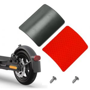 SGERUFZ Support de Plaque d'Immatriculation pour E-Scooter avec Film R&eacute;fl&eacute;chissant Rouge, Compatible avec M365 Pro2, Installation Facile, R&eacute;sistant aux Intemp&eacute;ries, Stable et S&ucirc;r (BeanyBeng, neuf)