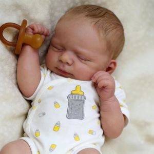 Anano Bebe Reborn Gar&ccedil;on Silicone Plein Corps 45cm R&eacute;aliste Reborn B&eacute;b&eacute; Poup&eacute;e Gar&ccedil;on Fermer Les Yeux Reborn Poup&eacute;e Lavable (Yunxinjinyi, neuf)